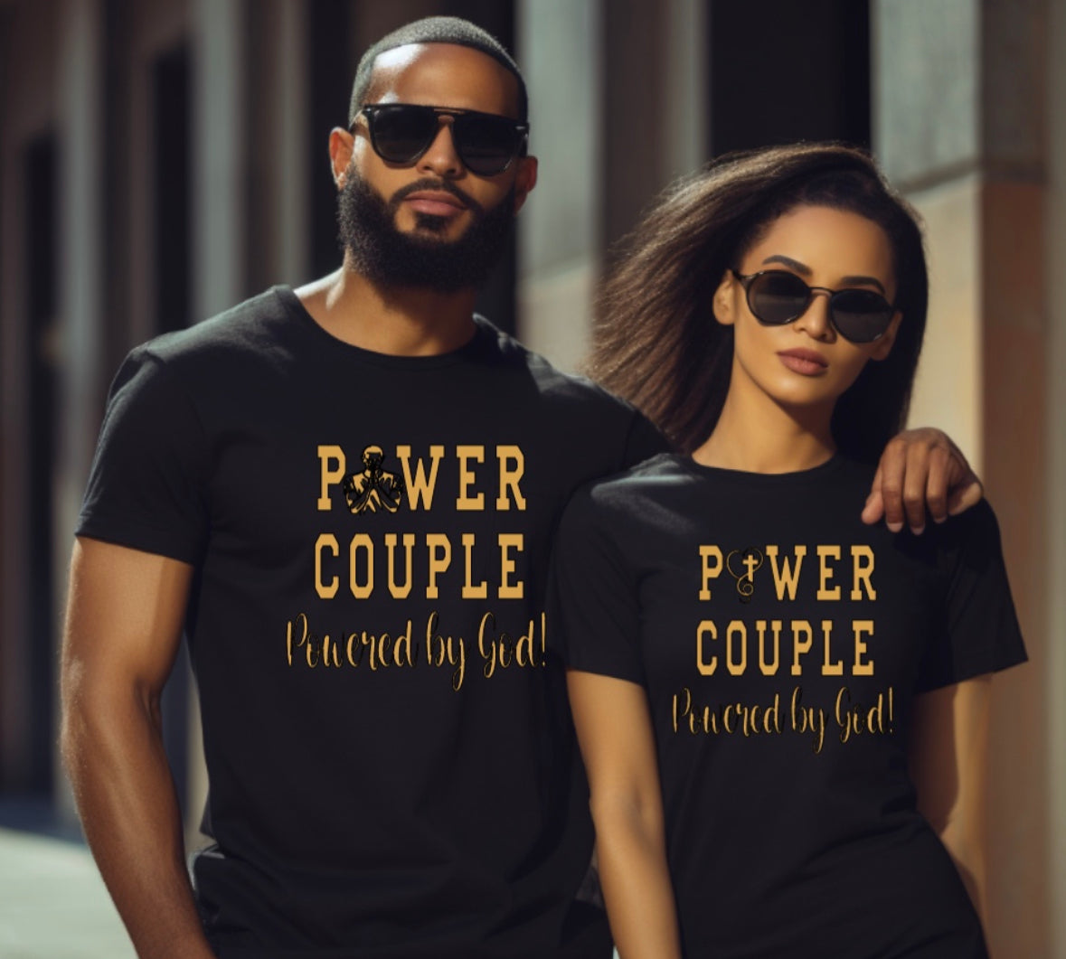 Powered by God T-shirt set